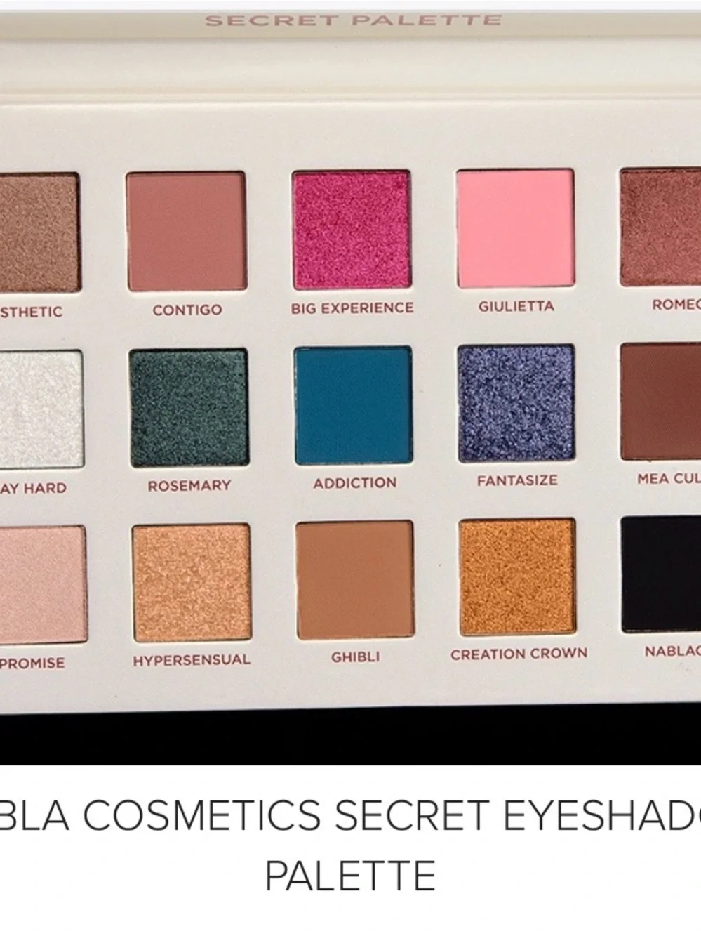 NABLA Secret Palette Eyeshadow - Burgundy Floral